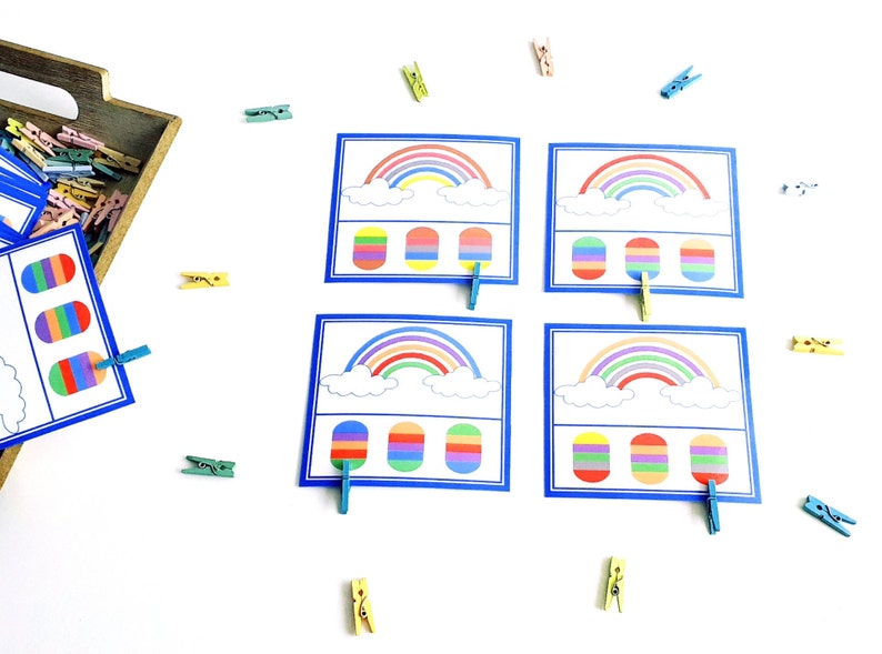 Correspondance arc-en-ciel Montessori