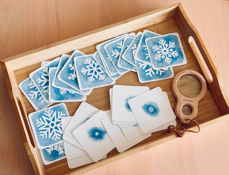 Activité flocons de neige Montessori