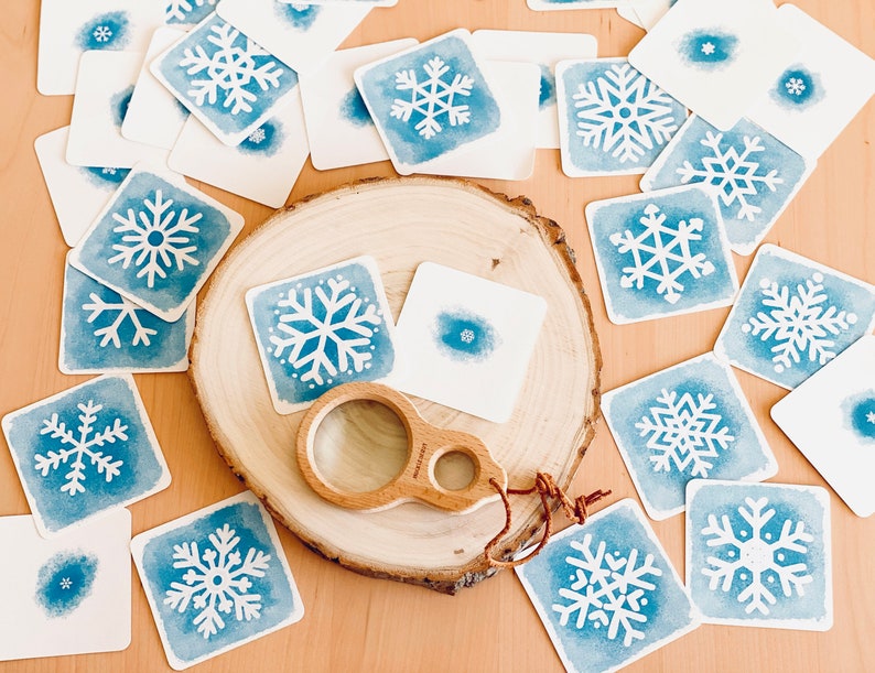 Activité flocons de neige Montessori