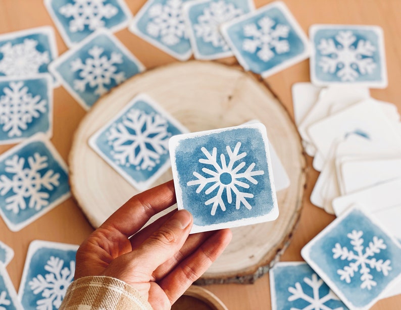 Activité flocons de neige Montessori