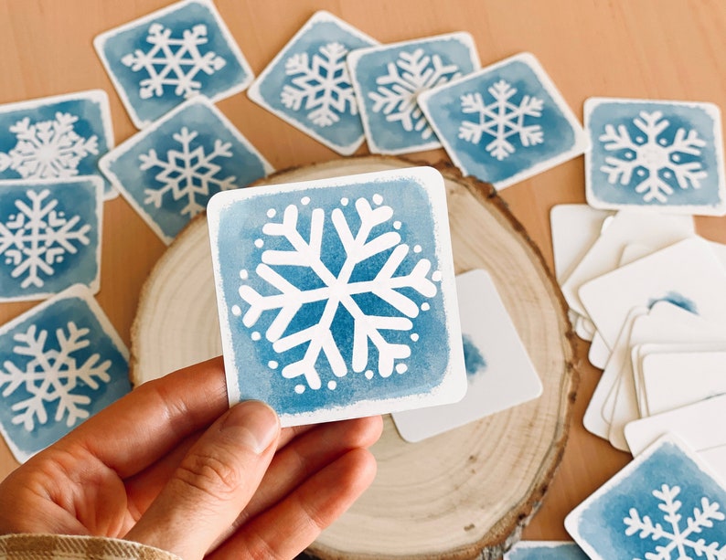 Activité flocons de neige Montessori