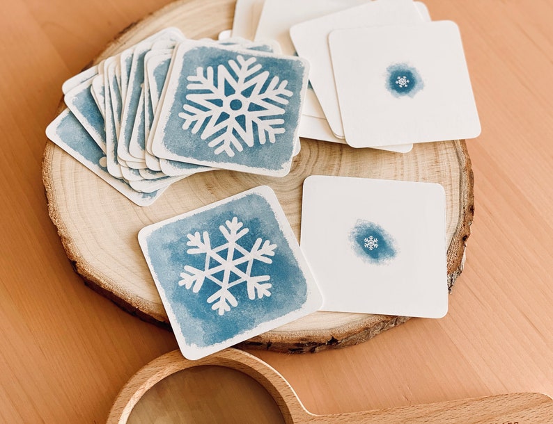 Activité flocons de neige Montessori