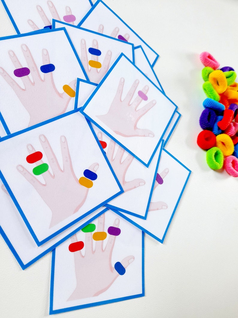 Montessori Hair Ties Finger Activity