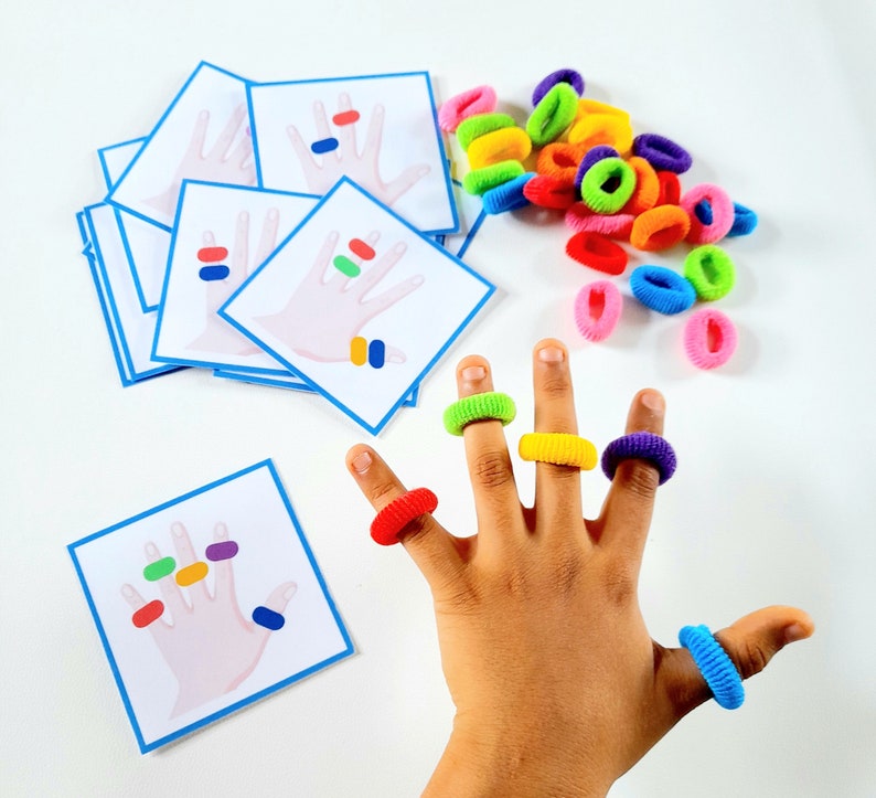 Montessori Hair Ties Finger Activity