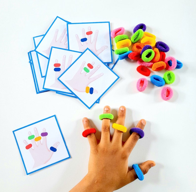 Montessori Hair Ties Finger Activity